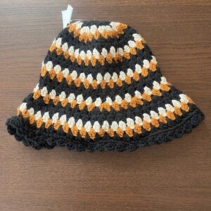 Striped Crochet Bucket Hat